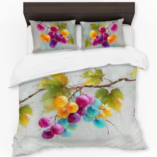Watercolour Grapevine Duvet Cover Set by Wikus Schalkwyk