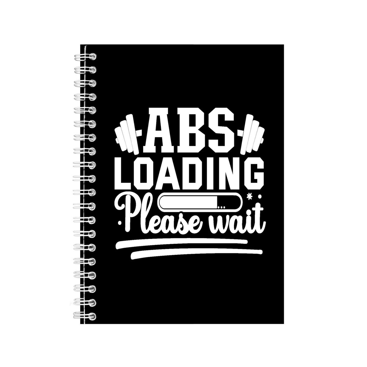 ABS A5 Notebook Spiral and Lined with Workout Quote Graphic Notepad ...