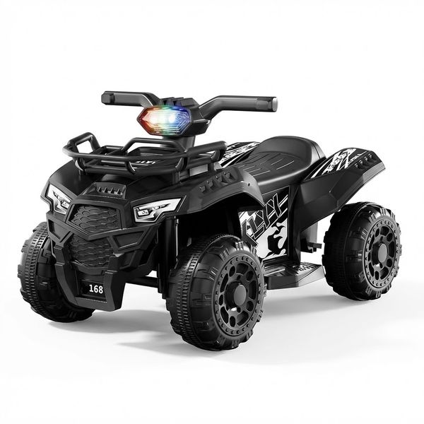 Heavy Duty Kids Electric Ride-On ATV Quad Bike 4-Wheeler Off-Road Black