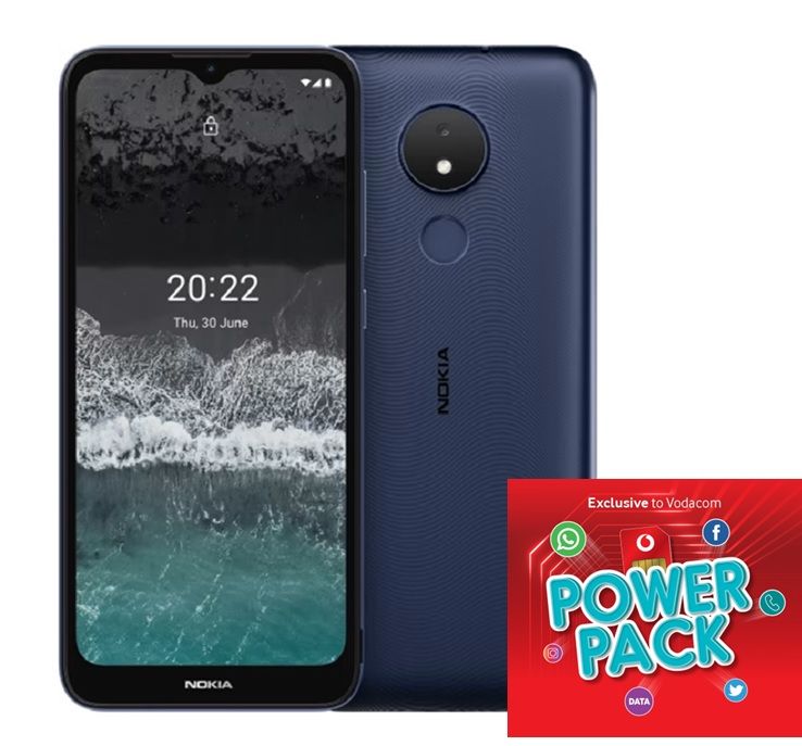 Nokia C21 32GB Dual Sim - Dark Blue + Vodacom Sim Card Pack