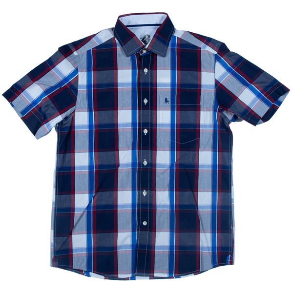 Z3 - Men's Charlie Checkered Cotton Short Sleeve Casual Shirt