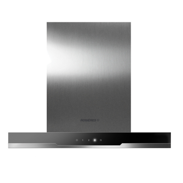 Rosieres 60cm Decorative Square Glass Hood - Carbon Filter - 2 LED light