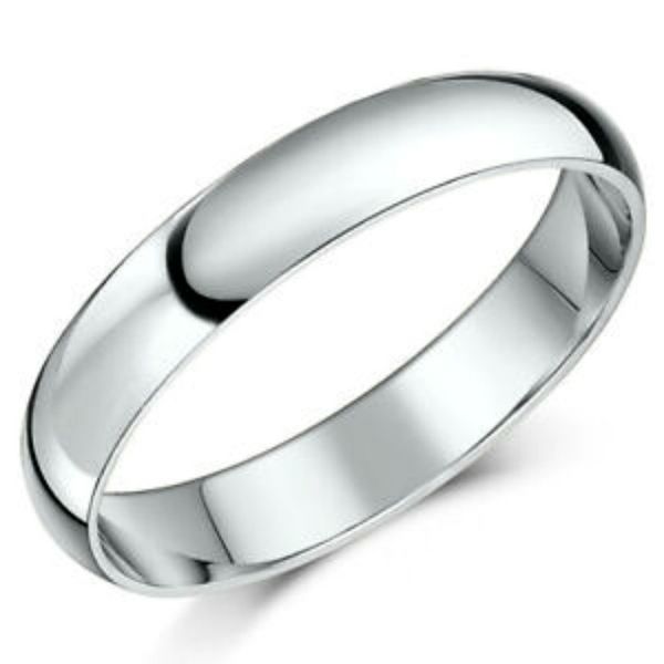 Sterling Silver 4mm Half Round Ring