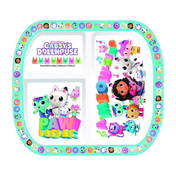 Gabbys Dollhouse Divided Plate