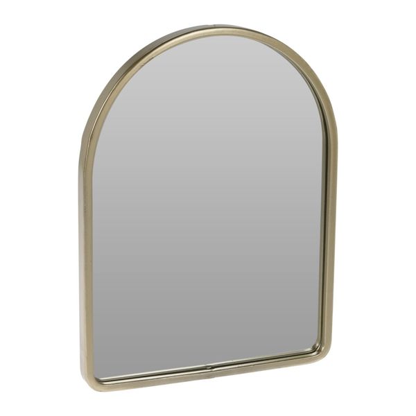 Organic Reflections - Arch Mirror with Gold Metal Frame - 28x24cm
