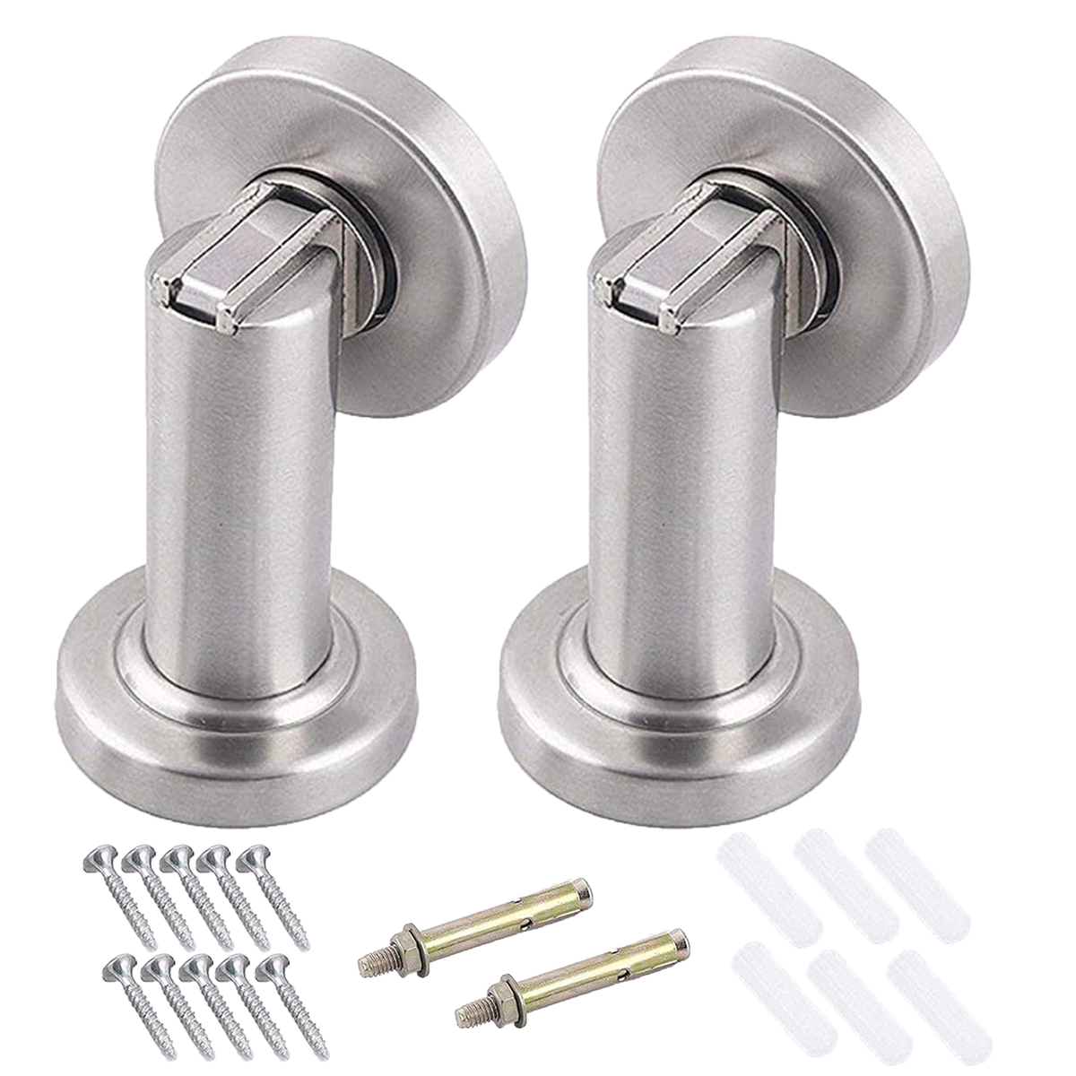 Door Stop Wall Mounted Door Stopper Stainless Steel Magnetic Adjustable