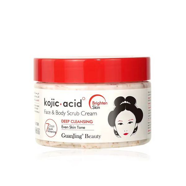 Guanjing Kojic Acid Face &amp; Body Scrub Exfoliate Deep Cleanse Even Skin Tone