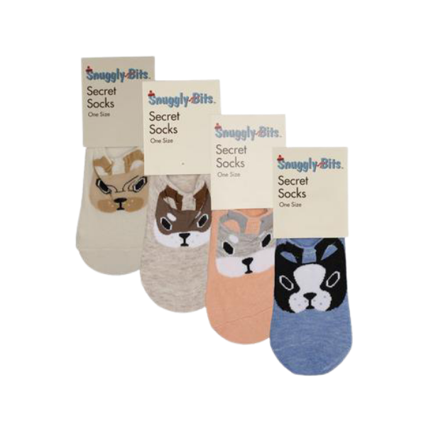 Snuggly Bits Socks - Assorted Ladies Animal Design Secret Socks