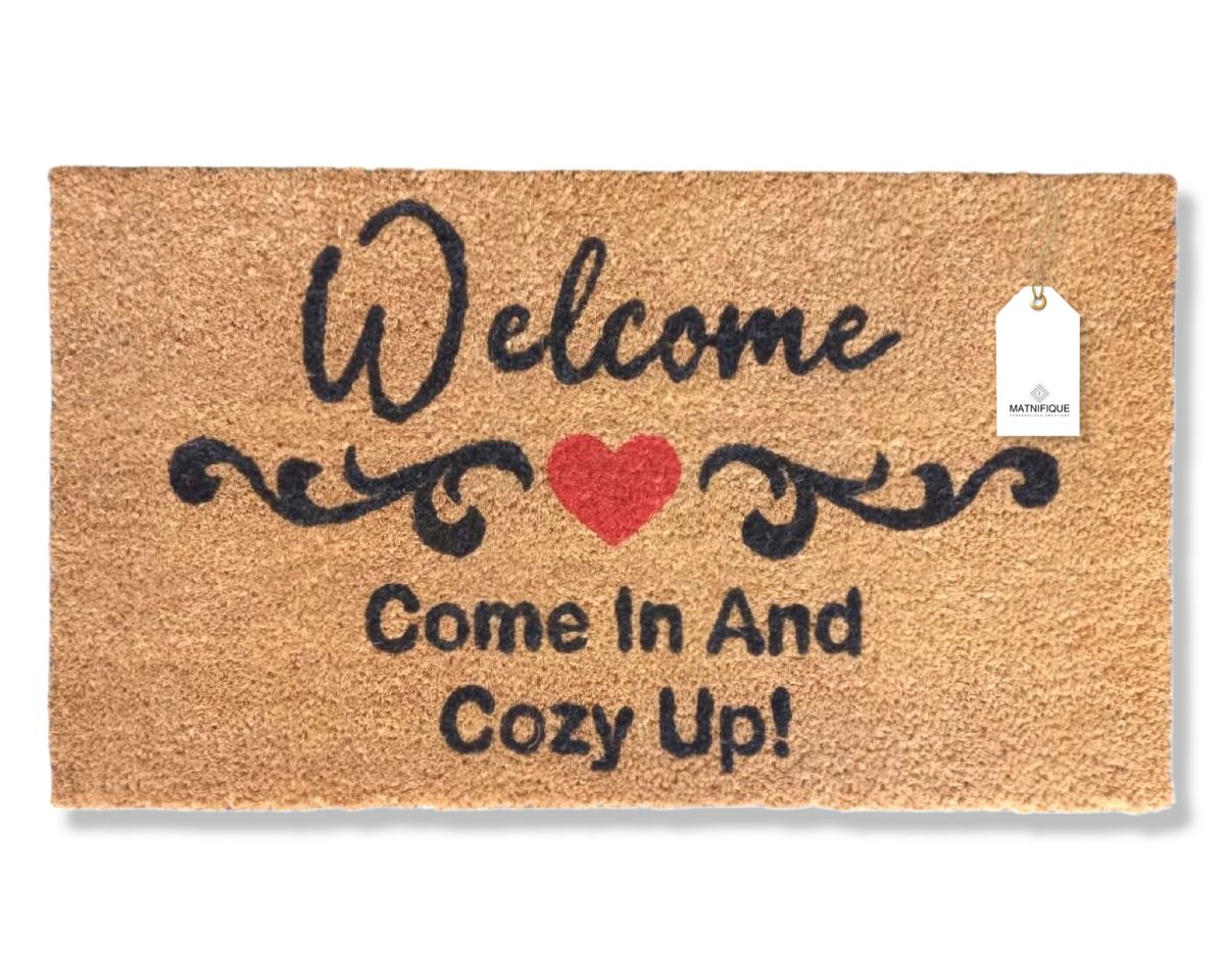 Cozy Up Coir Doormat Design 700 x 400 x 14mm Shop Today