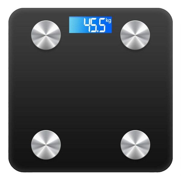 Bluetooth Smart Body Fat Scale &amp; Digital Bathroom Weight Monitor - Black