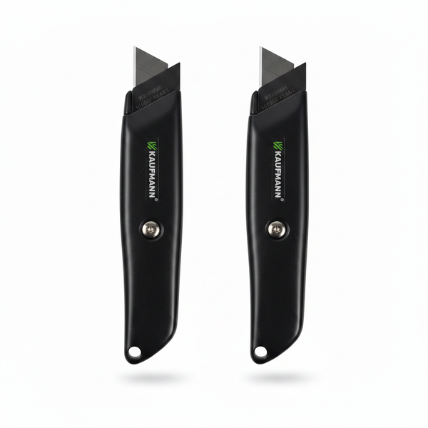 Kaufman Retractable Blade Utility Knife for Heavy-Duty Cutting - 2 Pack