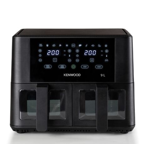 Kenwood - 9L kHealthy Dual Basket Air Fryer with Window- HFG95.000BK