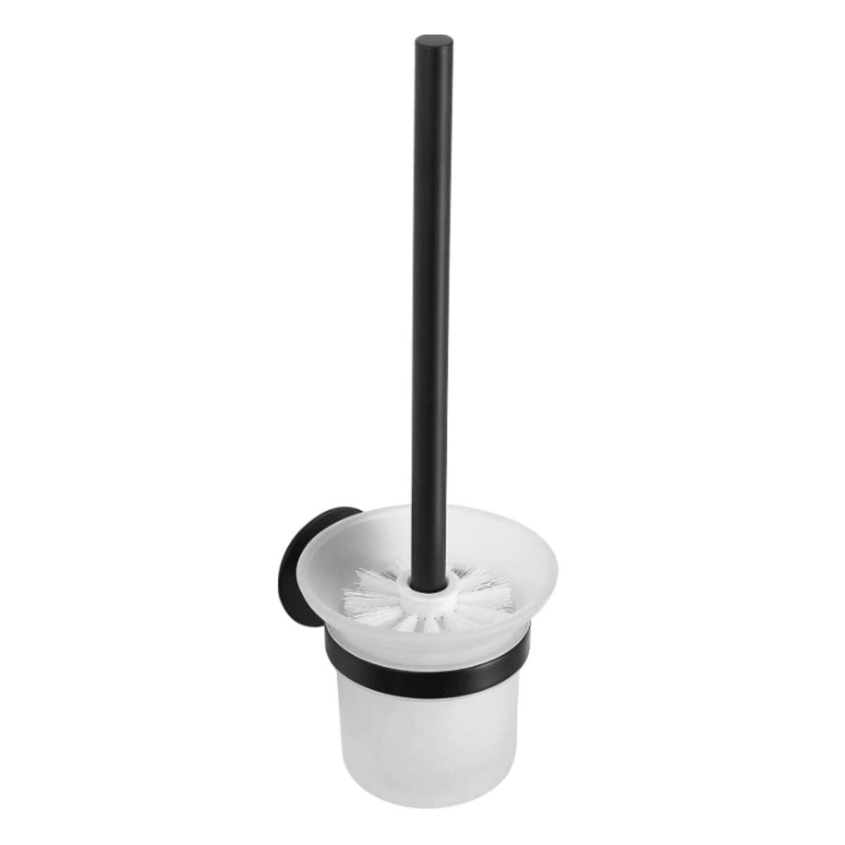 Black, White Ceramic Round Toilet Brush & Holder | Shop Today. Get it ...