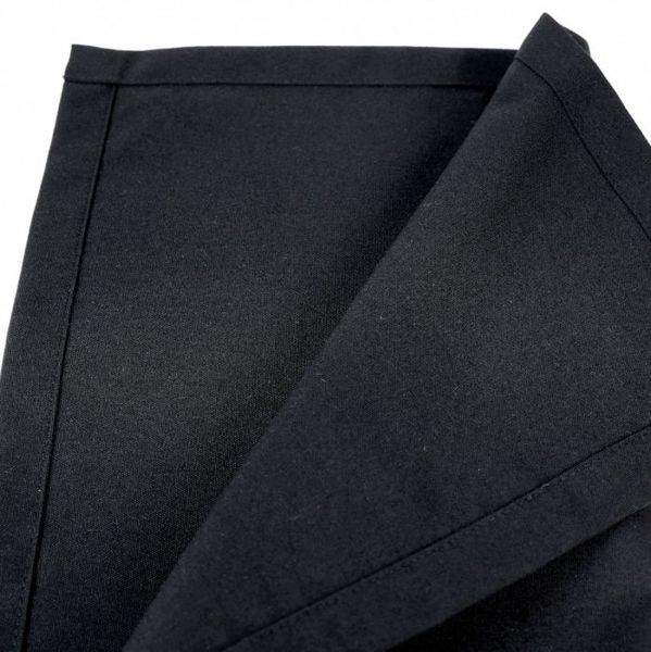 DSA Polyteq Black 40 X 40 Napkin 2cm Hem PACK 6