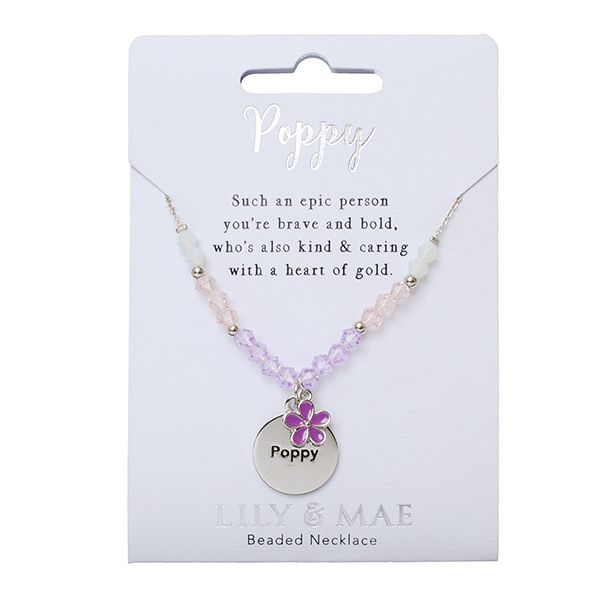 Lily &amp; Mae Beaded Necklace - Poppy