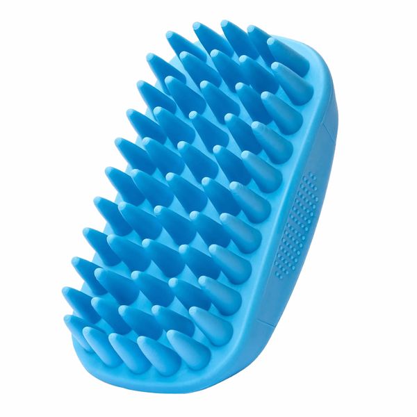 Dog Bath Brush, Pet Silicone Shampoo Brush, Rubber Shower Wash Curry Brush