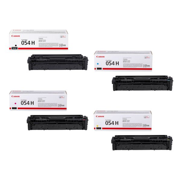 Canon 054H Black, Cyan, Magenta, Yellow High Yield Original Toner Multipack