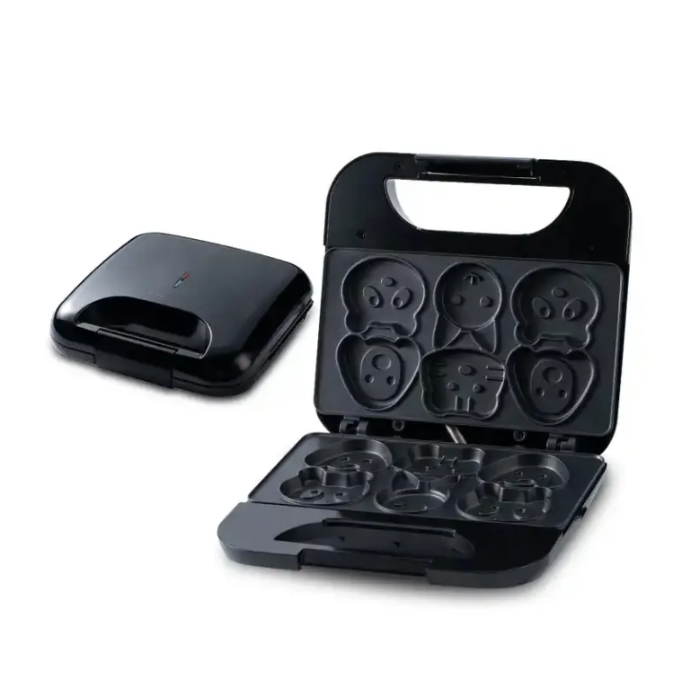 Stainless steel deep grid sandwich animal smile cake maker shop today