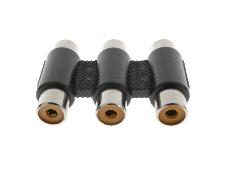 Zatech 3 Rca Female to 3 Rca Female Adaptor
