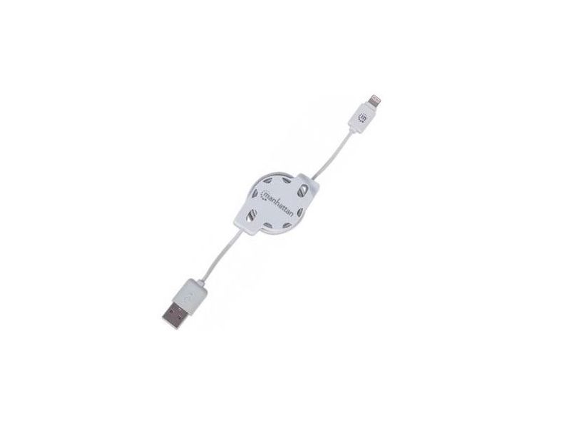 Manhattan iLynk Lightning Cable-A Male/Lightning Connector Male, 1m - White