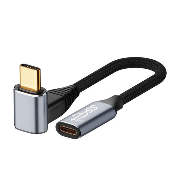100W Curved Type-C Male to Female Stereo USB 0.5m Cable for Steam Deck