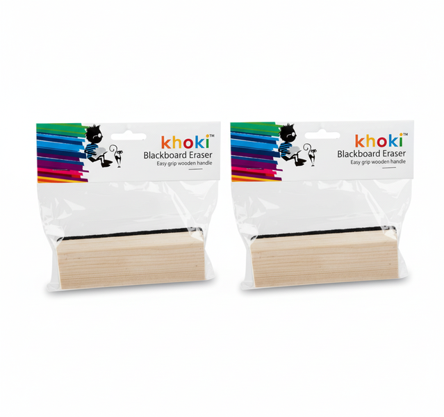 Khoki Chalkboard Duster - Lightweight Felt Cleaning Tool - 2 Pack