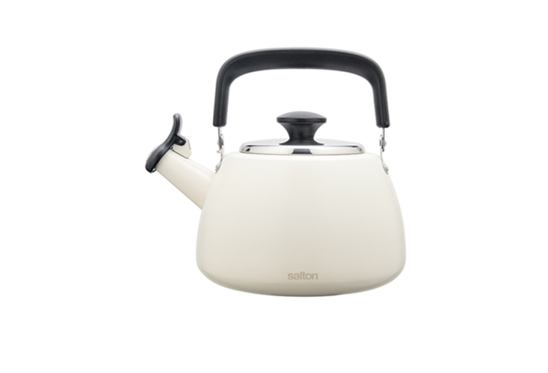 Salton Stainless Steel 1.8 L Whistling Stove Top Kettle- Almond Finish