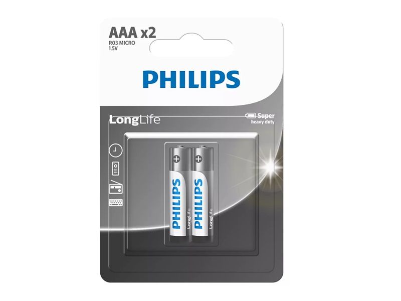 Philips Long Life AAA: Powering Moments That Last - R03l2b/40