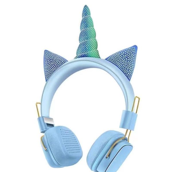 Unicorn-Themed Over-Ear Headphones with Matching Graffiti Carrying Case