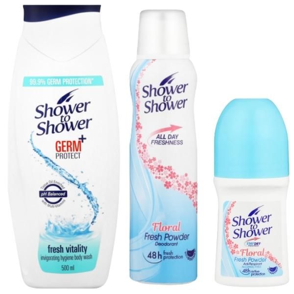 Shower to Shower - Hygiene Combo Pack for Women - Fresh Vitality