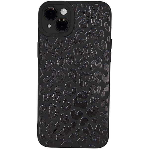 Black - Phone Case with Big Leopard Print &amp; Pro Camera - Iphone 14 Plus
