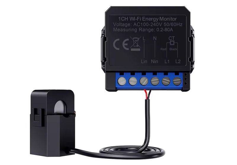 Smart Wi-Fi Clamp-On Energy Meter - Compatible with Tuya &amp; Smart Life