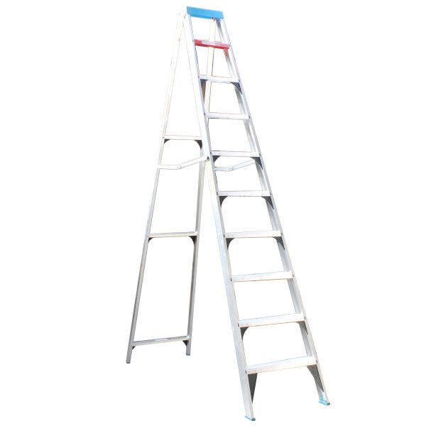ValuStep Industrial Aluminium Step Ladder -10 Steps 115kg Safe Working Load