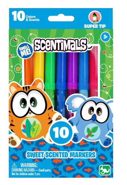 Scentimals Stationery 10 Supertip Scented Markers