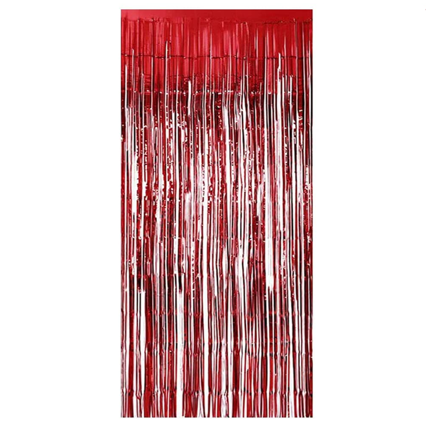 Foil Fringe Curtains Party Decorations, Tinsel Curtain 1 Pack