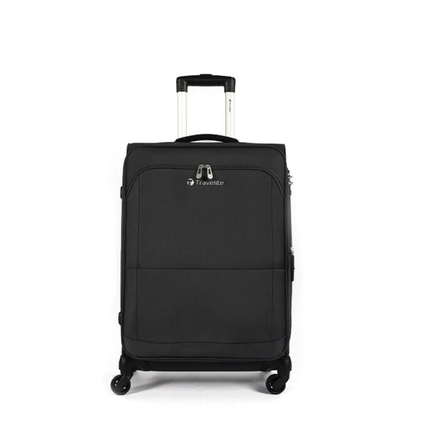 Travelite Flash 66cm Cabin Trolley Soft Shell TSA lock Spinner Wheels