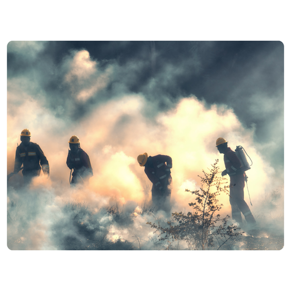 Fire Man Fighting Fire Mouse Pad