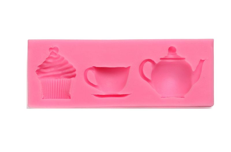 Silicone Fondant Mold - Tea Party Theme