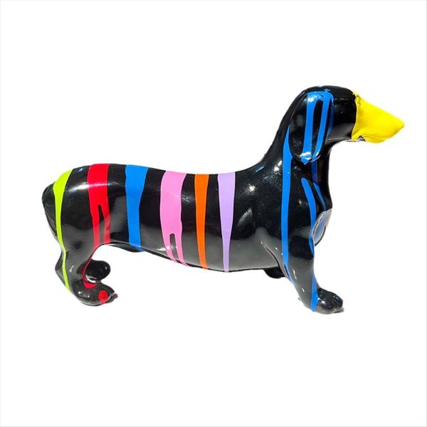 Sausage Dog Ornament Dachshund Statue Standing Puppy Dog Statue-B