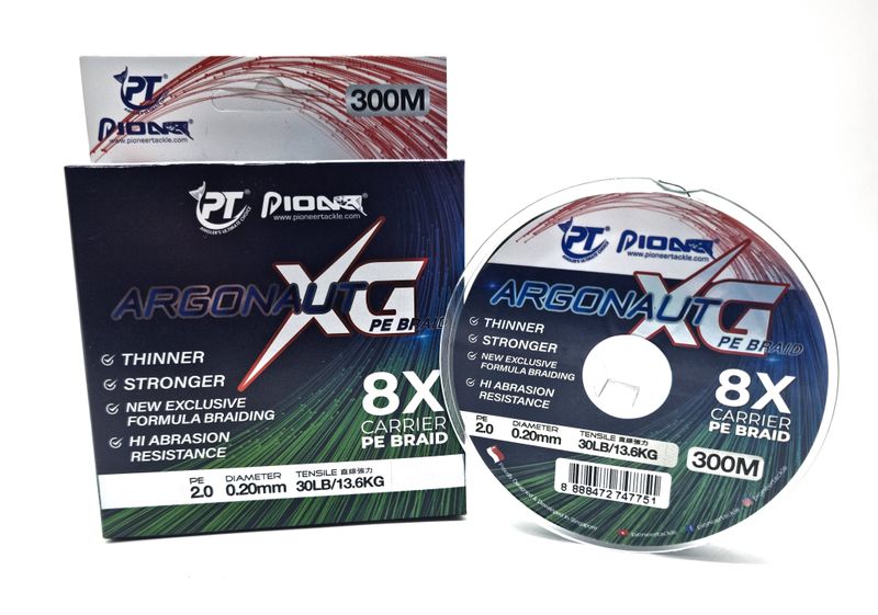 Pioneer Tackle Argonaut XG 8x Braid Fishing Line PE 2.0 300m 30lb/13.6kg