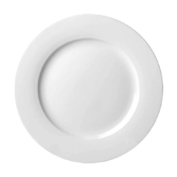 6 Piece Ceramic White Porcelain Dishes Dining Plate Set
