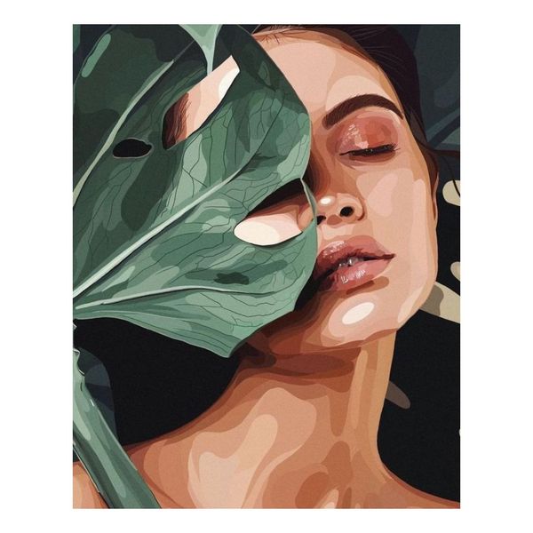 Monstera Leaf Unframed Paint by Numbers Kit (40x50cm)