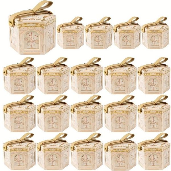 Carousel Gift Box Set of 20 with Handles, Candy &amp; Party