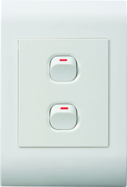 PIPELLI, 2 Lever 1 Way 4x2 Light Switch