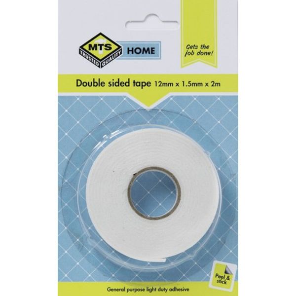 Bulk Pack x 8 MTS - Home Double Sided Tape 12mmx1.5mmx2m