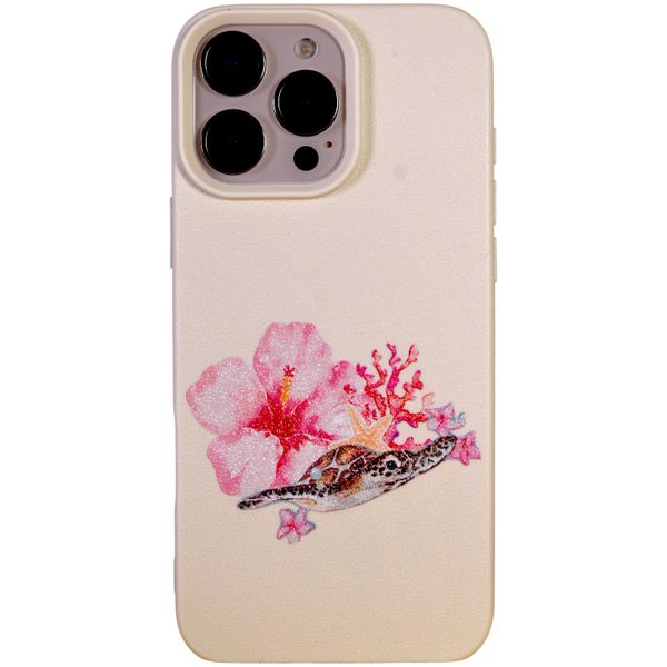 Phone Case With Sea Creature And Flowers - Compatible With 15 Pro Max