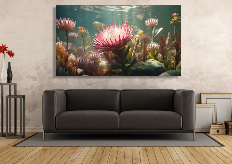 Canvas Wall Art - Protea Enchantment Abstract - IM0339