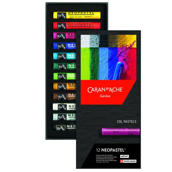 Caran D'Ache Neopastel oil pastels, 12 pastel set