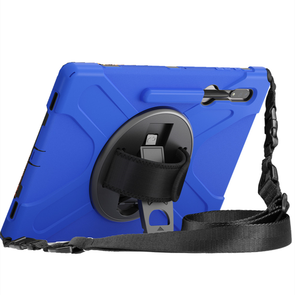 Heavy Duty Robot Case with Strap Kickstand For Samsung Tab S8 Ultra
