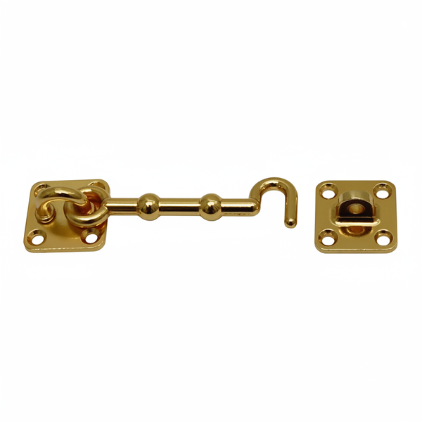 Brass Cabin Hook 100mm - 20 Piece Door and Window Fastening Set
